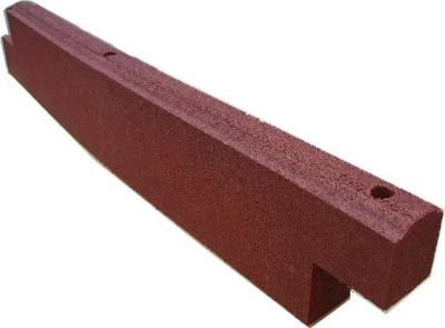 1220*100*76mm Flexible Rubber Edging Black / Red Recycled Rubber Lawn Edging