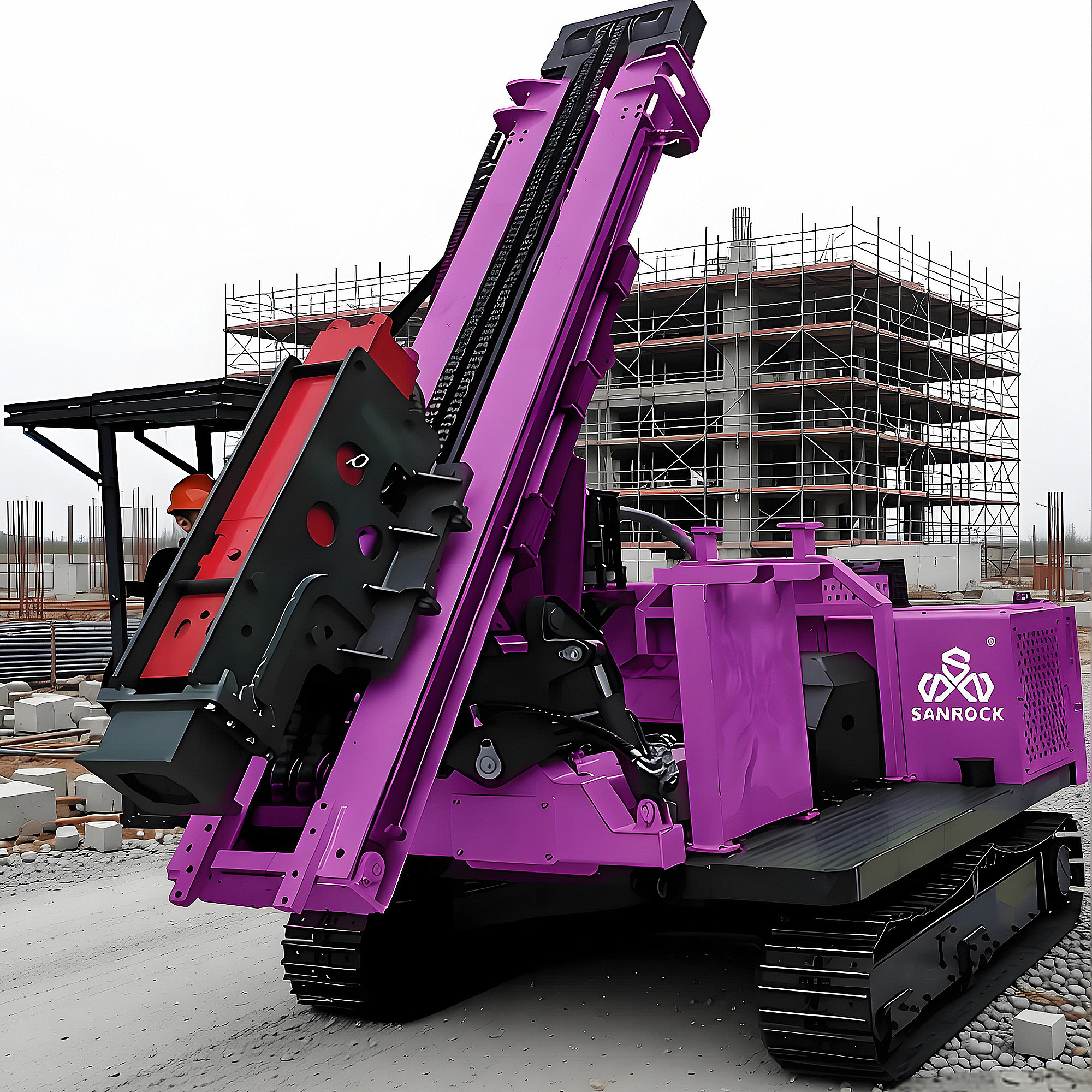 Auger Pile Driver Diesel Hydraulic Pile Driving Machine Photovoltaic Solar Pile Driver for Sale