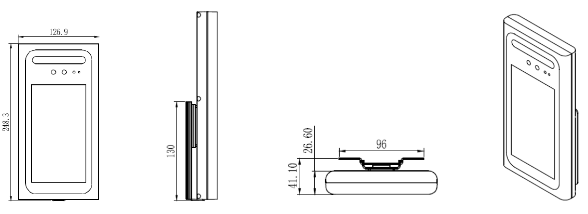Термометр распознавания лиц пикселов объектива 200W IP67 F2.2