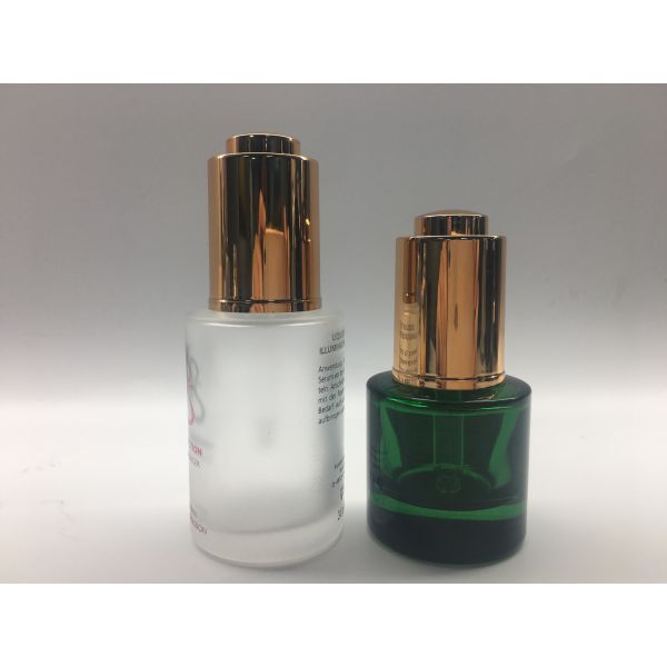Косметический размер бутылки 15ml 20ml 30ml капельницы глаза Skincare стеклянный небольшой