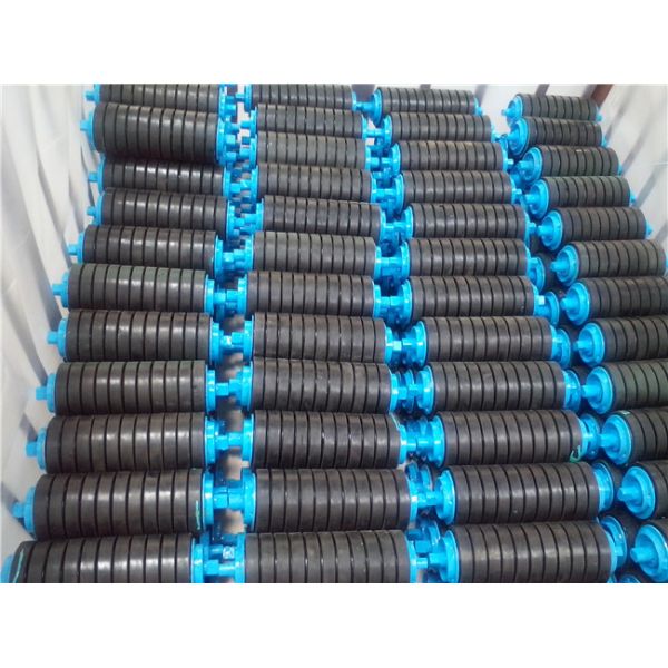 Disc Return 190mm Conveyor Impact Roller With Deep Groove Ball Bearing