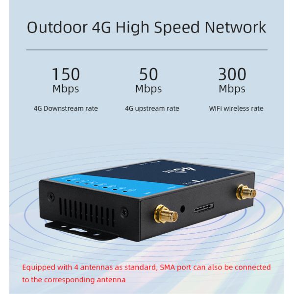 слот SIM-карты маршрутизатора модема антенн маршрутизатора 4 2.4Ghz 4G LTE промышленный