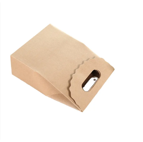 Kraft Bag Die Cut Handle Bolsa De Papel Brown Kraft Paper Packaging Bag Folding Paper Bags For Gifts