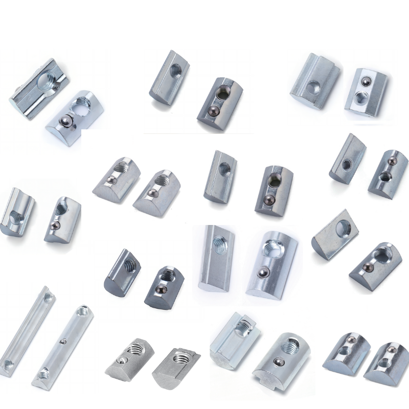 Factory Price M8 Slide in T Nuts Standard 8mm T-Slot 3030 4040 Series Aluminum Extrusion Profile