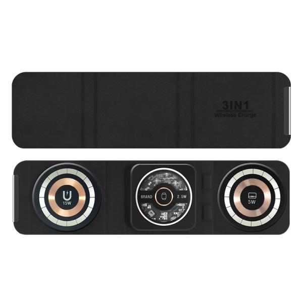 CE Approval Fast Qi Wireless Charging Pad 3 In 1  85mm Length