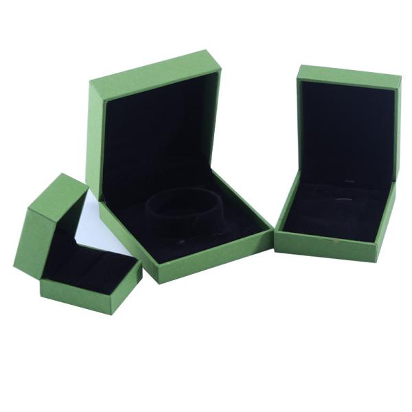 Handmade Eco Cardboard flip green Jewelry Box customizable jewellery box