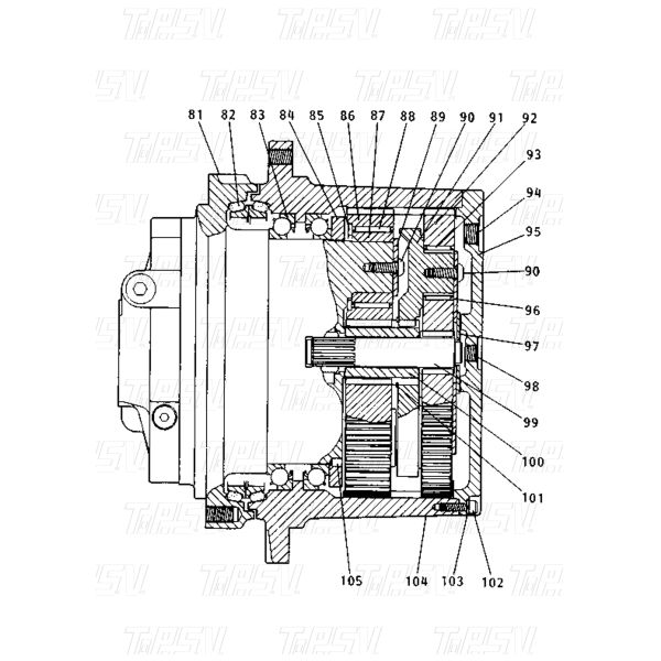 6I-6537 E120B Excavator Travel Cover Parts For Travel Drive Excavator Spare Parts