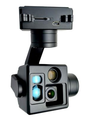 Duas câmaras de distância focal fixa EO +1100m LRF Small Gimbal