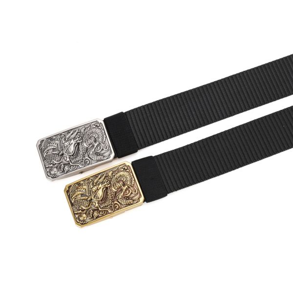 Черный пояс сети пояса нейлона пряжки бизнесмена 130cm заплетенный