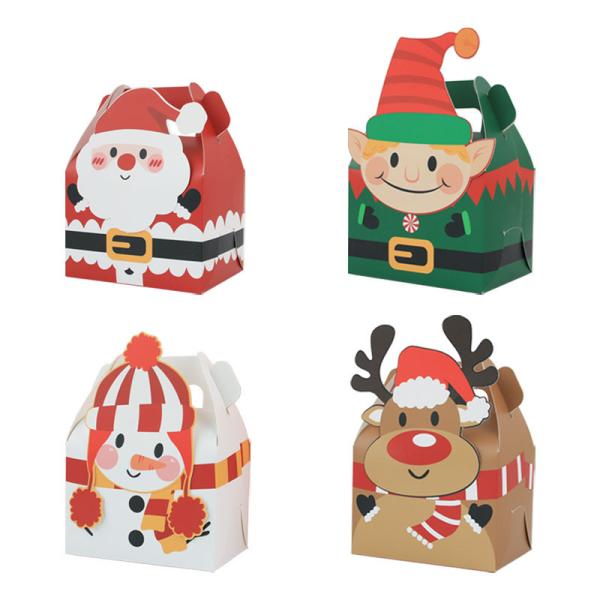 Boîte cadeau surprise carré de bonbons de Noël sur mesure