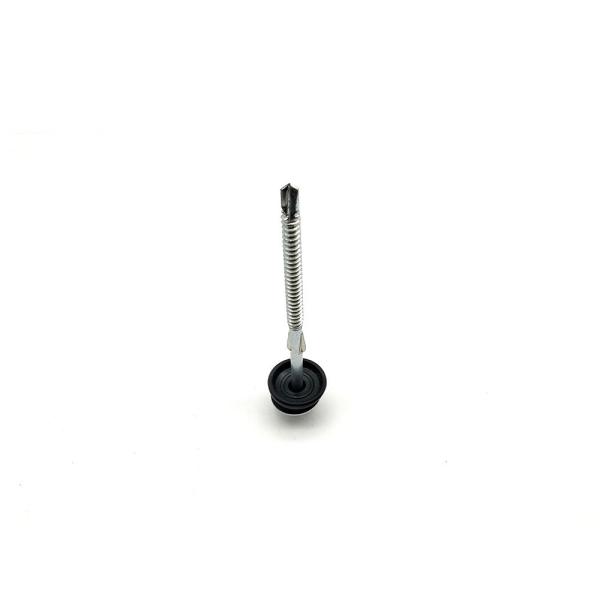 410 Wings Self Drilling Screw , Hex Tek Screws With Big Mushroom Cup EPDM Washer NO.3