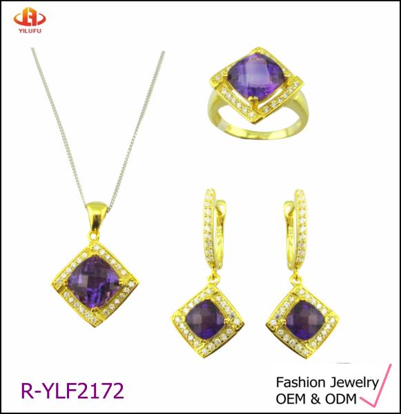 925 Sterling Silver Jewelry Set com AAA CZ Stones Lobster Clap Closure Logotipo personalizado