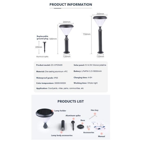 Прочные света тропы СИД солнечные для украшения 3000k 6000k ландшафта двора