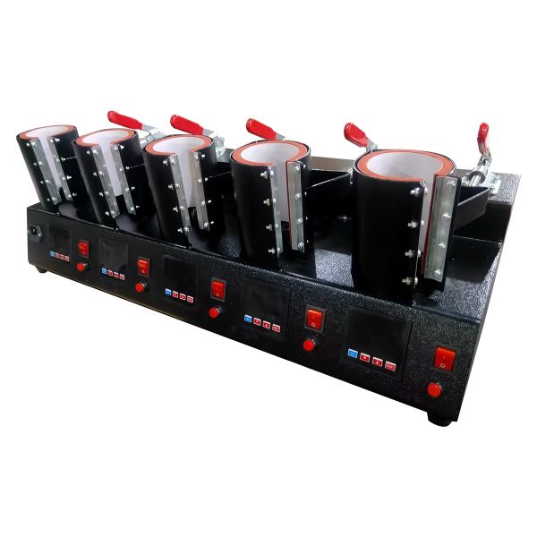 5-in-1 Automatic Electric Mug Heat Press Machine with Digital Control Sublimation Transfer Printing Equipment