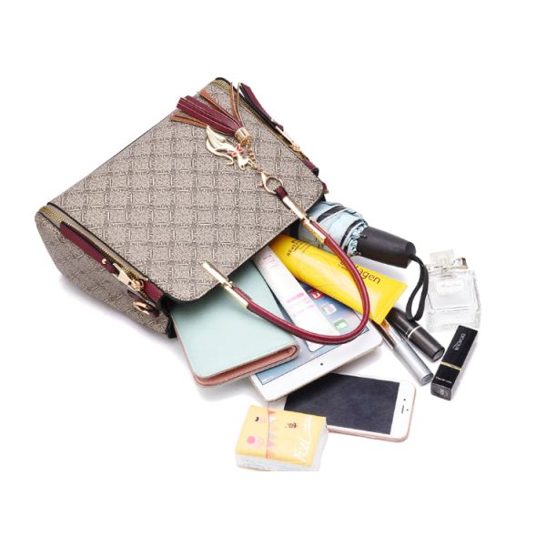 Stylish new 2019 mom bag single shoulder middle-aged lady versatile cross-body bag PU leather large capacity handbags