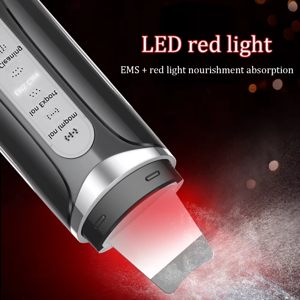 Ultrasonic Skin Scrubber with 4 Modes LCD Display and USB-C Charging for Deep Pore Cleansing
