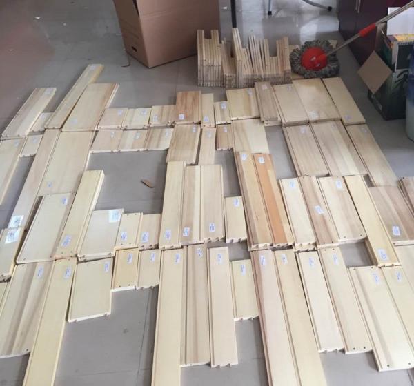Tabuleiro de gaveta de Paulownia de álamo com ranhuras acabadas e limpas para armário de estilo contemporâneo
