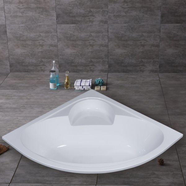 Simple Built in Corner Acrylic Bathtubs with Flexible Front Panel and Hand Control