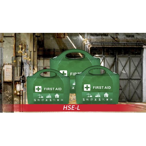 Mediano lugar de trabajo supervivencia HSE caja de emergencia médica kit británico estándar de primeros auxilios para 25-100 personas en el lugar de trabajo