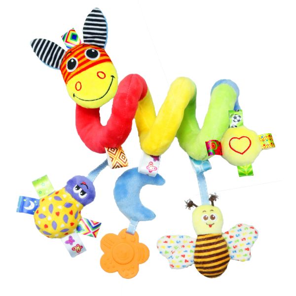 0-24 Months Baby Spiral Plush Toy Stretchy Activity Toy for Stroller and Crib Mobile
