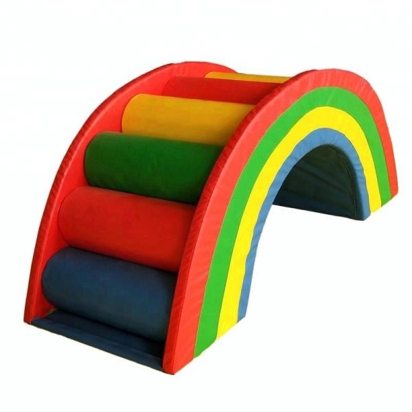 Fashionable Childrens Soft Play Equipment / Soft Play Rainbow Bridge Easy Install