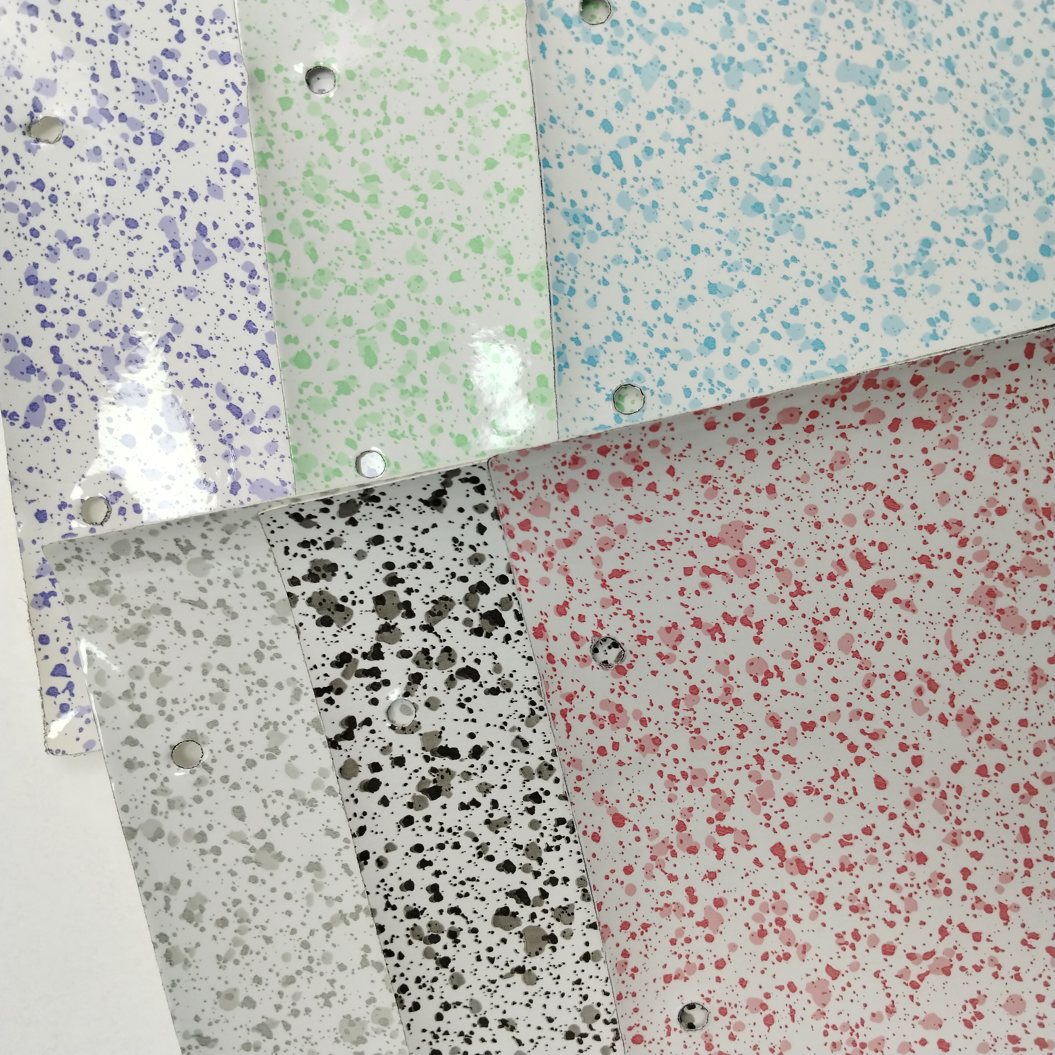 Book Covers Fabric Wholesale Colored PU Thermal Leather Fabric for Making Clothing Label and Notebook Paper