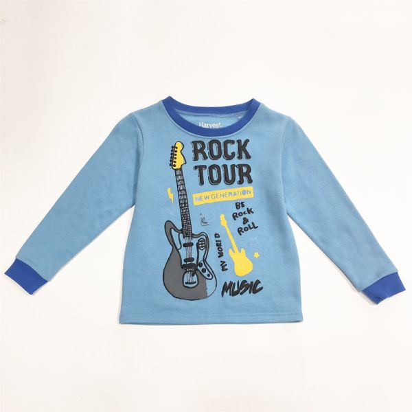 Polyester/Cotton Kids Winter Pajamas Customized Logo Accepted for Thick Thermal Sleepwear