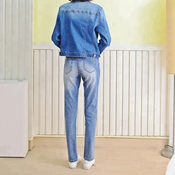 Skinny Fit Ladies High Waisted Stretch Jeans , Straight Womens Denim Jeggings