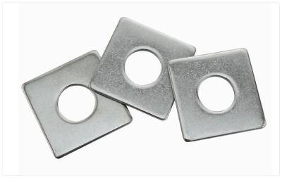 DIN125 Metric Square Washer Plates , Curved Galvanized Plate Washers Iron Material