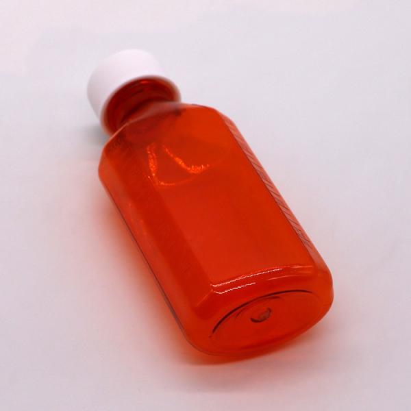 100 ml de PET Ambar/ Orange Maple Cough Syrup Frasco de líquido oral com tampa CRC e vedação térmica