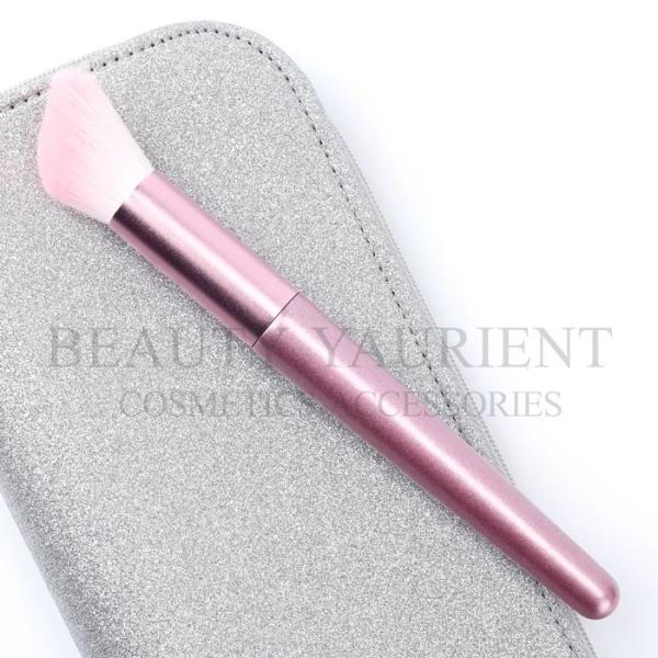 ISO9001 Makeup Bronzer Brush Single Piece Cheek Contour Blush Brush Customized