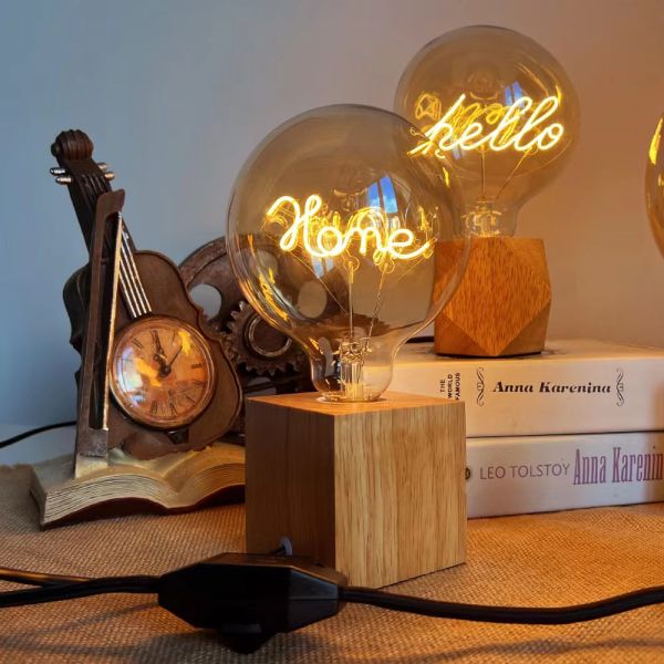 Hotel LED Filament Bulb 4W G125 Series Dimmable Glass Clear Amber Base Edison Light Bulb