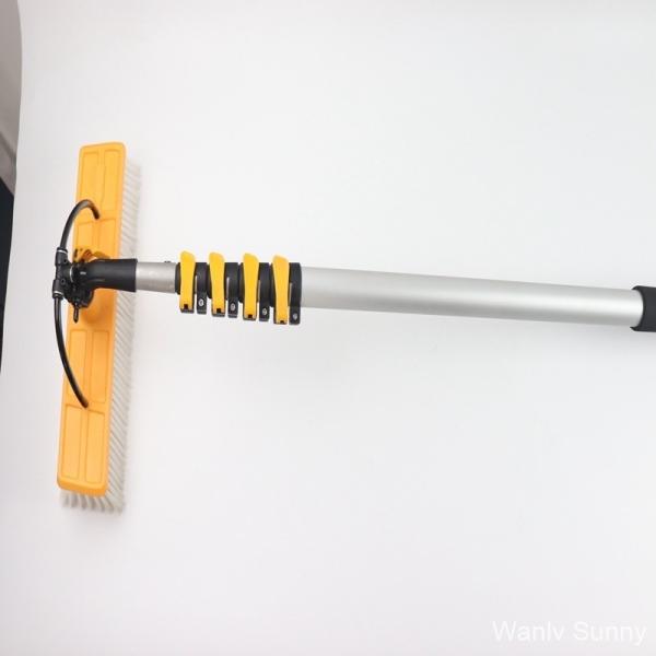 Limpe painéis solares janelas portas e outdoors com este manual lavagem de carro escova com fixação mangueira e bomba de água DC