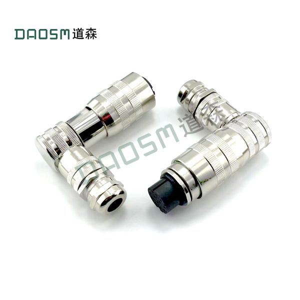 60V 7 Pin Round Connector Crimp Termination Style Tin Contact Plating