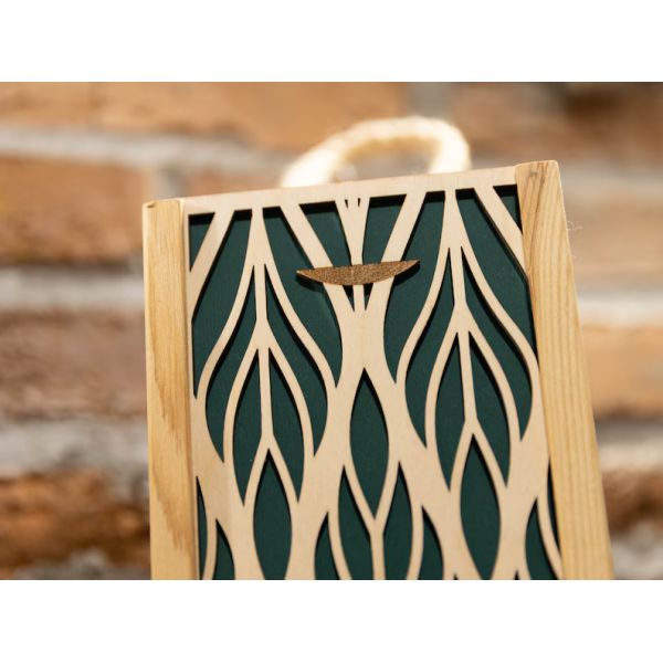 Rectangle Wooden Wine Box with Burned Printing Personalized Anniversary Wedding
