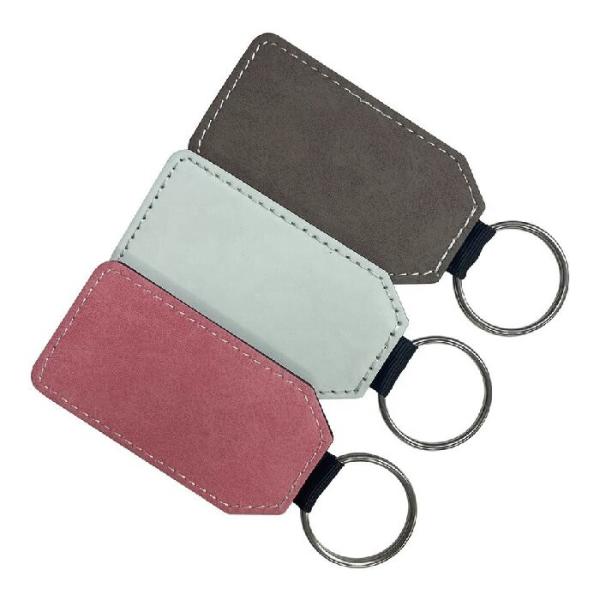 Sublimation Blanks Double-Sided Leather Keychain For Sublimation Printing