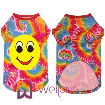 Camisas de sorriso do cão T da cara do poliéster da cópia de Digitas para os grandes cães respiráveis
