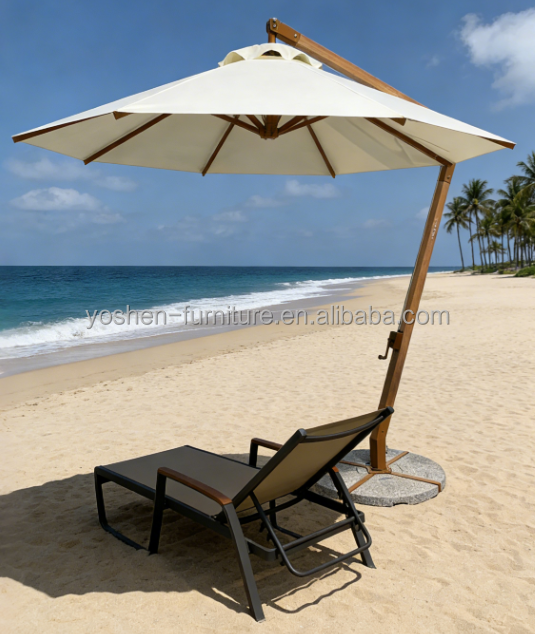 Outdoor Beach Swimming Pool Aluminum Pole  Umbrella Parasol Sun Shade Umbrella