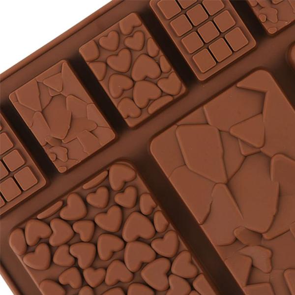MHC Christmas Deep Dubai Chocolate Bar Mould Custom Big Rectangle Silicone Chocolate Mold