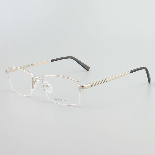 Half Frames 52 - 18 - 140 Anti Blue Light Male Retro Glasses