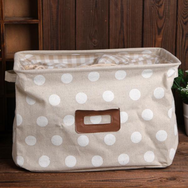 Cotton Linen Portable Square Dirty Cloth Storage Bag Hamper Eco Friendly