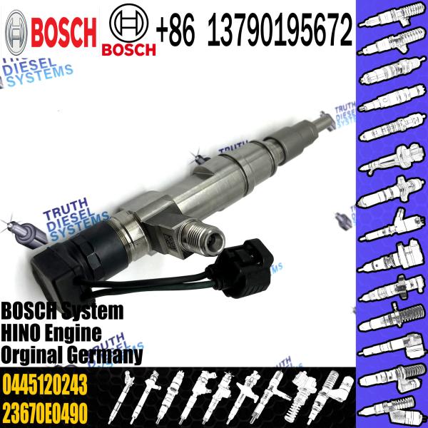 Para o injetor de combustível comum 0445120243 23670-E0490 do ímã do trilho de BOSCH de TOYOTA HINO 23670-E0490