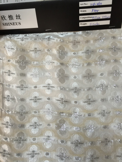 silk/metallic clipped jacquard