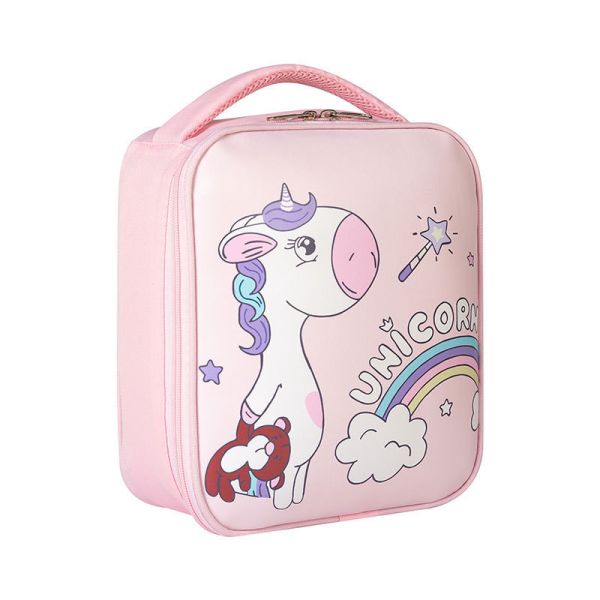Customized Color Cartoon Dinosaur Space Insulated Kids Lunch Box Bag with Insulation
