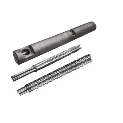 4 Screw Cooling Zones Nitried Treatment Parallel Twin Screws and Barrels for Top- Production