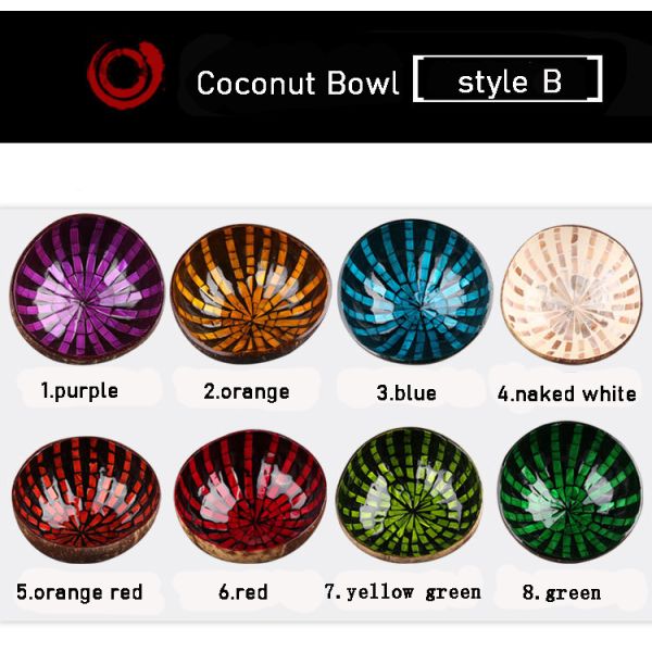 OEM/ODM Acceptable Natural Coconut Shell Bowl Design Ornament Lacquered Coconut Bowls from Regional Feature