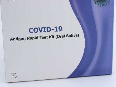 Teste rápido Kit Pharyngeal Test do antígeno do OEM Covid-19 com a caixa roxa branca