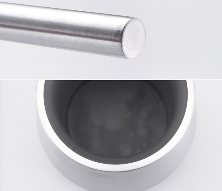 Wall Mounted Stainless Steel Toilet Brush And Holder  For Hotel  Custom Logo