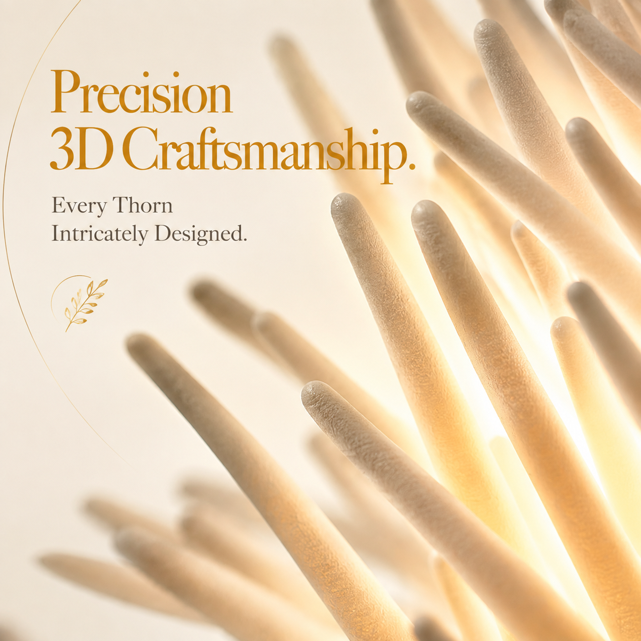 Customizable Designs 3d Print Light Fixture LED Urchin Spike Ambient Lamp