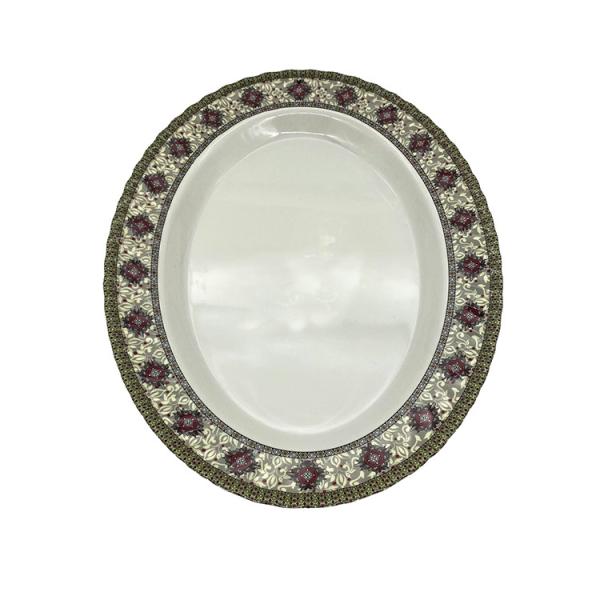17 Melamine Plate Dinnerware Oval Shape For Household And Restaurant